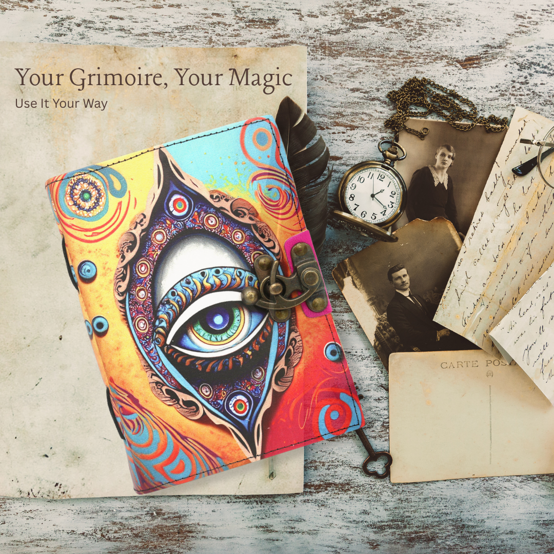 All Seeing Eye Blank Leather Journal 5" x 7"
