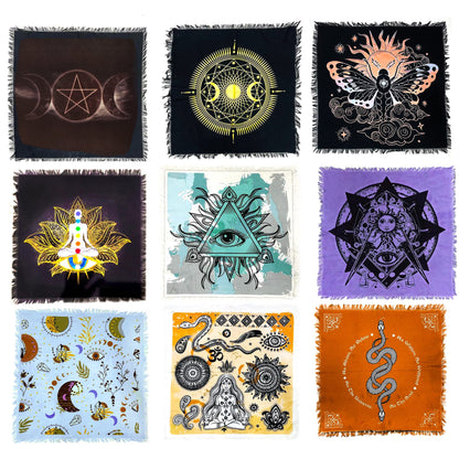 Mystical altar cloth for spiritual rituals, meditation, and ceremonial use