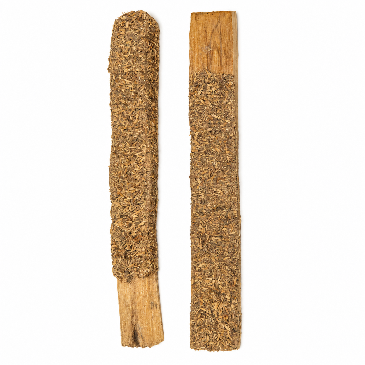 Palo Santo dipped with copal on a white background