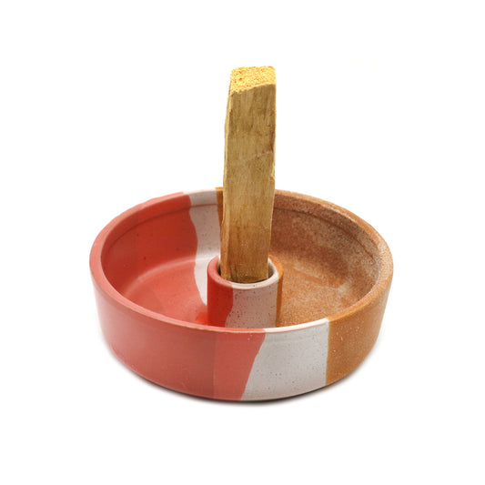 Decorative incense and oil burner for home, ritual, or spiritual practice.