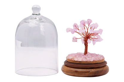 Handmade crystal tree with natural gemstones for energy balance, positivity, and home decoration