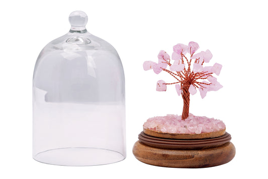 Handmade crystal tree with natural gemstones for energy balance, positivity, and home decoration