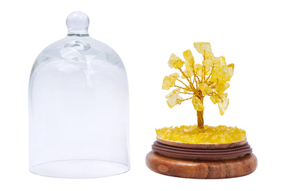 Handmade crystal tree with natural gemstones for energy balance, positivity, and home decoration