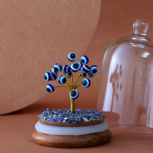 Handmade crystal tree with natural gemstones for energy balance, positivity, and home decoration
