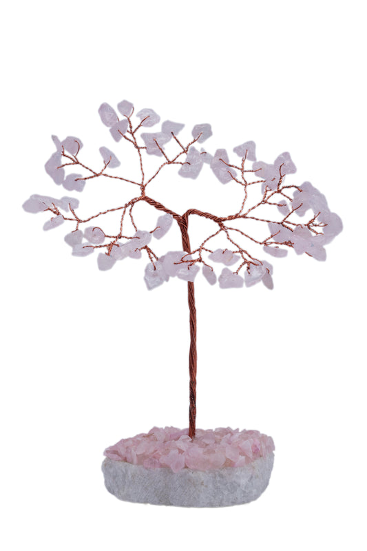 Rose Quartz Stone Crystal Tree (60 Beads)