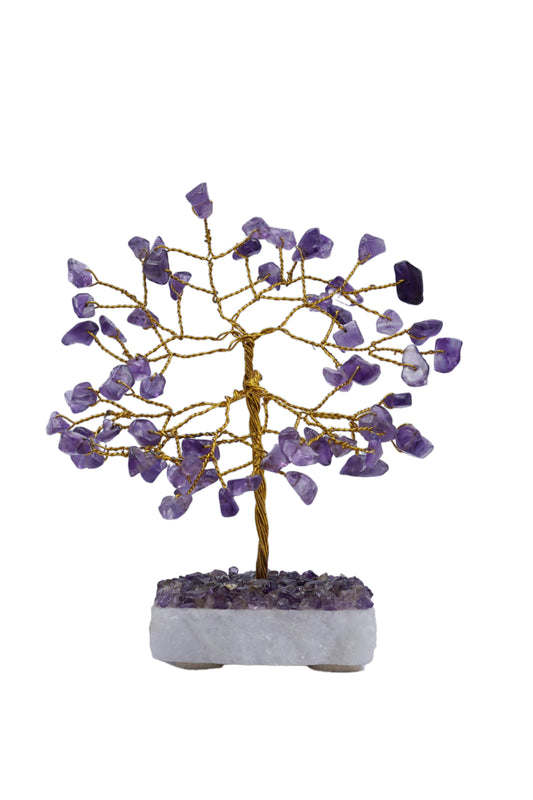 Amethyst Stone Crystal Tree (60 Beads)