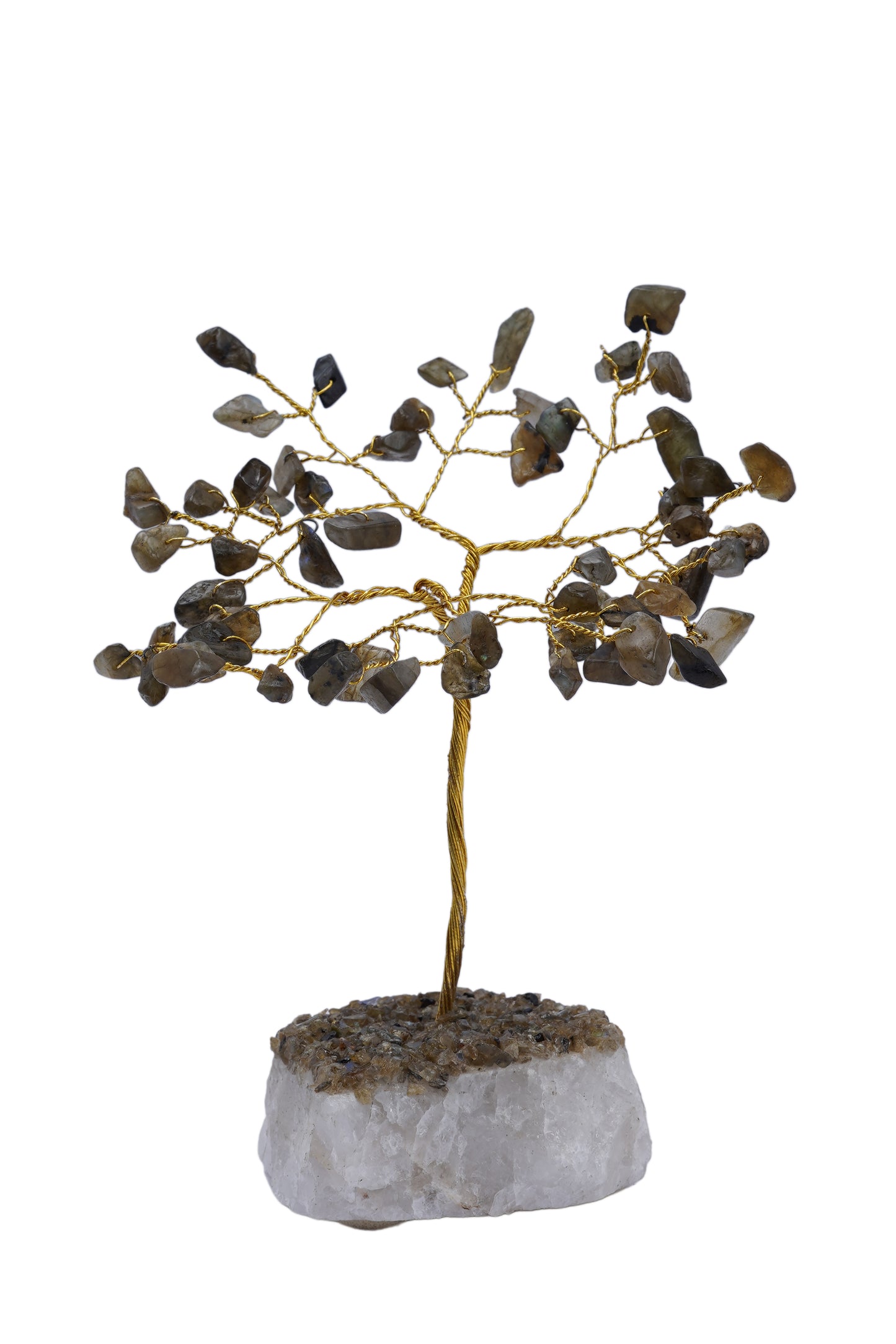 Labradorite Stone Crystal Tree (60 Beads)