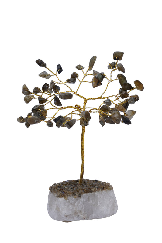 Labradorite Stone Crystal Tree (60 Beads)
