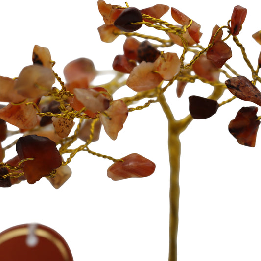 Handmade crystal tree with natural gemstones for energy balance, positivity, and home decoration