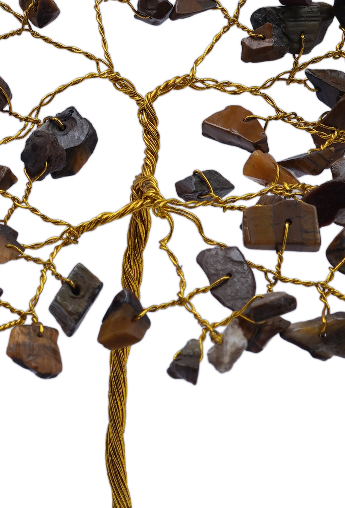 Tiger Eye Stone Crystal Tree (60 Beads)