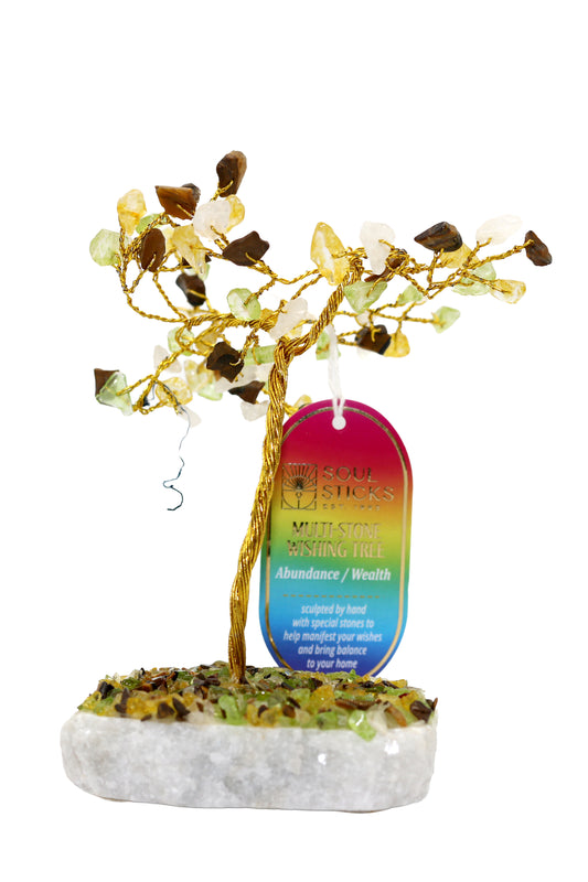 Abundance And Wealth Stone Crystal Tree (60 Beads)