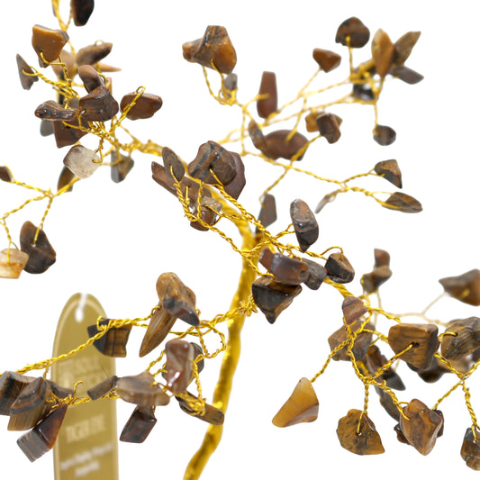 Handmade crystal tree with natural gemstones for energy balance, positivity, and home decoration