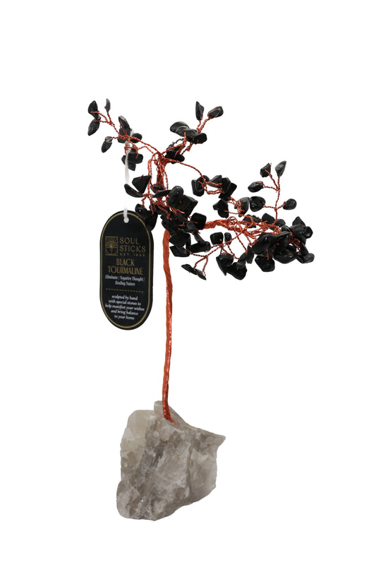 Black Tourmaline Crystal Tree (100 Beads)