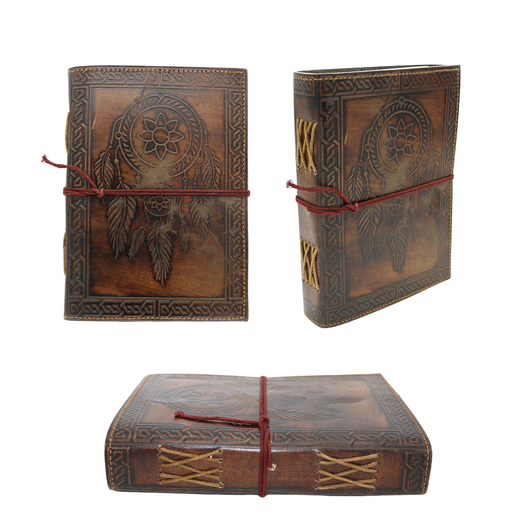 Handmade leather journal for witches, spell work, and mystical note-taking