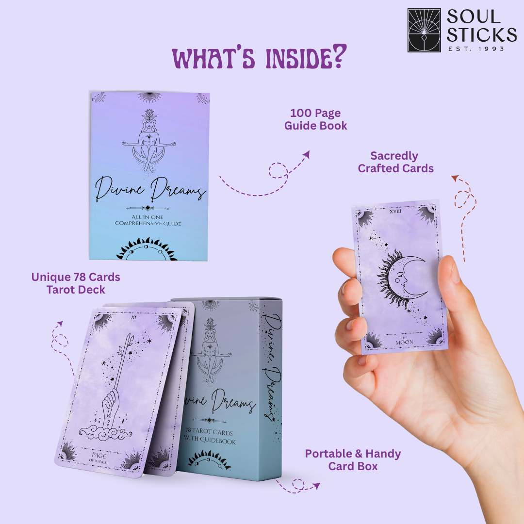 Set of spiritual cards with mystical artwork and messages.