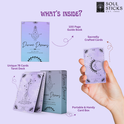 Set of spiritual cards with mystical artwork and messages.