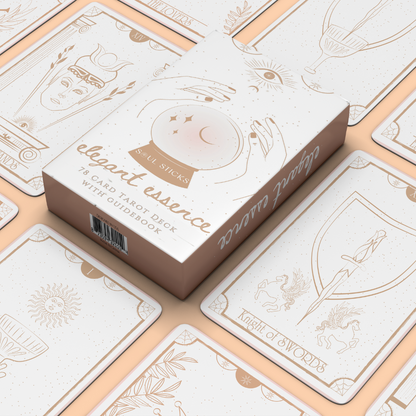 Set of spiritual cards with mystical artwork and messages.