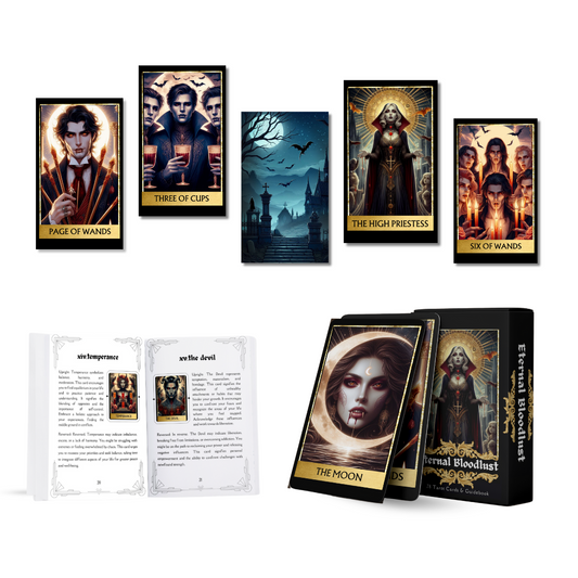 Set of spiritual cards with mystical artwork and messages.