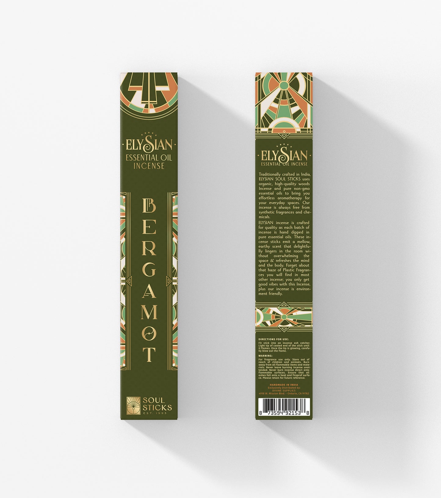 Begamot Essential Oil Incense Sticks 3pcs