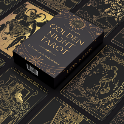 Set of spiritual cards with mystical artwork and messages.