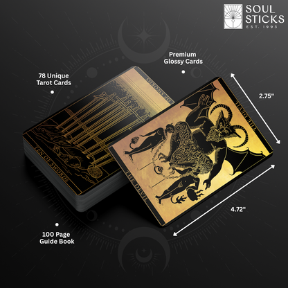 Set of spiritual cards with mystical artwork and messages.