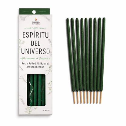Espiritu del Universo Frankincense & Patchouli Resin Rolled Incense Sticks