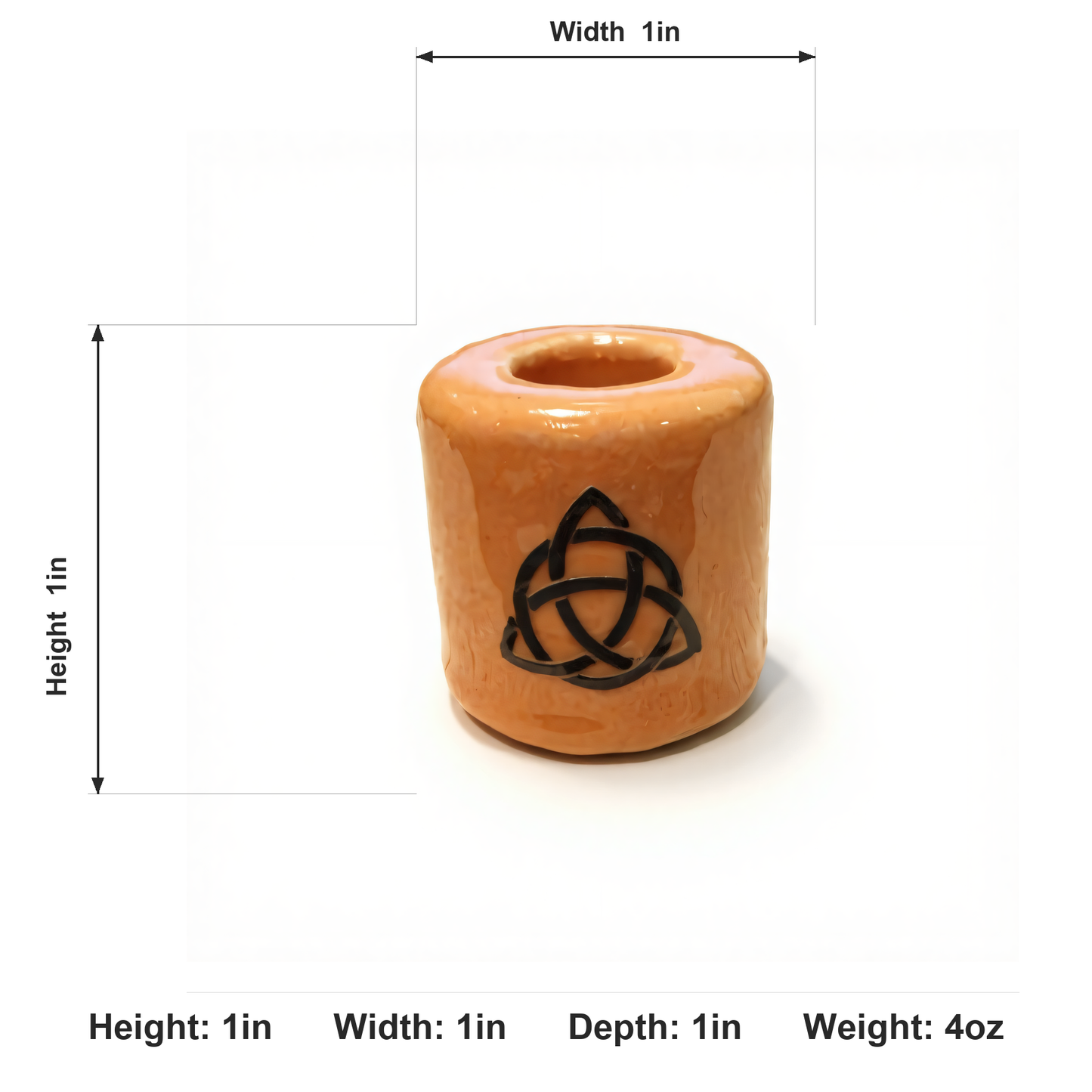 Ceramic Candle Holder Orange image 5