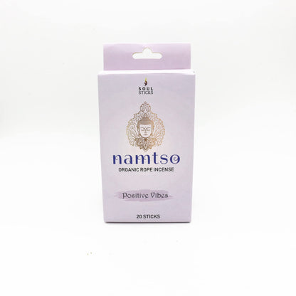 Namtso Tibetan Handmade Rope Incense 20 Sticks Handrolled Himalayan Lokta Paper Incense 4 Inch (White Sage)
