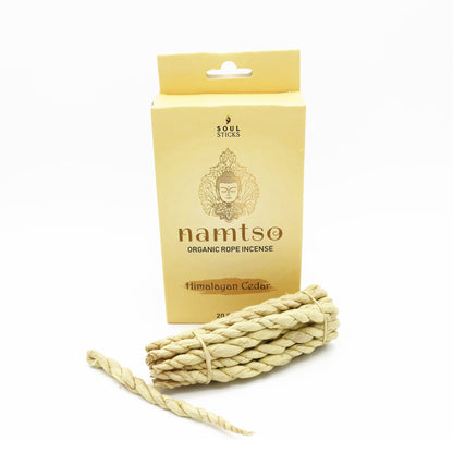 Namtso Tibetan Handmade Rope Incense 20 Sticks Handrolled Himalayan Lokta Paper Incense 4 Inch (White Sage)