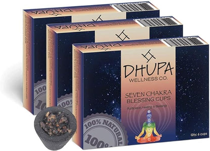 Seven Chakras Blessing Cups - 3 Pack