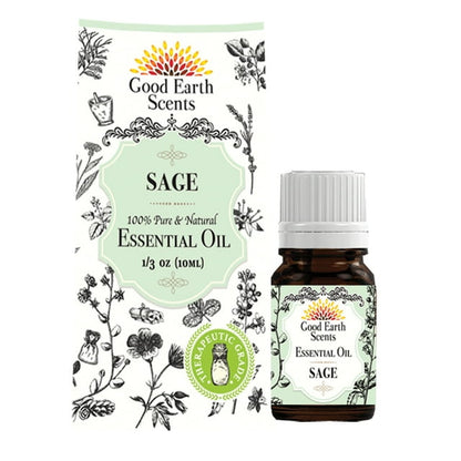 Herbal oil bottle and packaging on a white background
