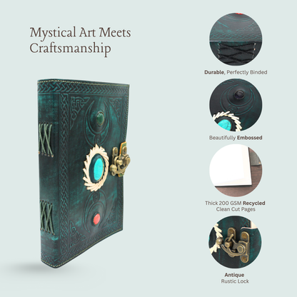 Handmade leather journal for witches, spell work, and mystical note-taking