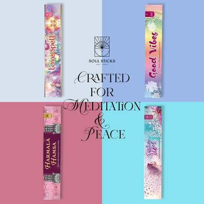 Soul Sticks, Peace & Love Masala Incense Sticks Variety Pack