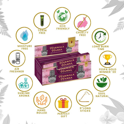 Soul Sticks Harmala Hamsa Masala Incense Sticks - 15 g (12 Pack)