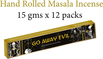 Soul Sticks Go Away Evil Masala Incense Sticks - 15 g (12 Pack)