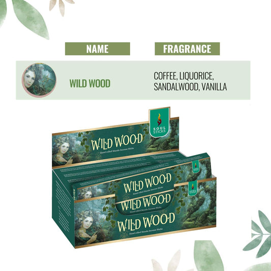 Soul Sticks Wildwood Masala Incense Sticks - 15 g (12 Pack)