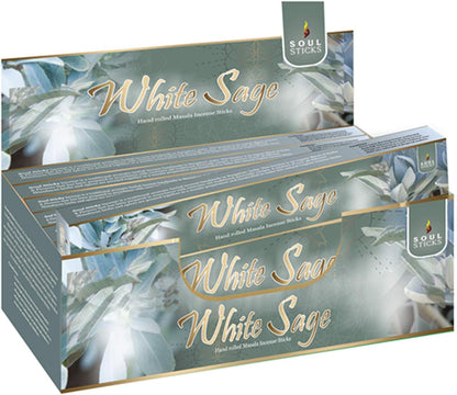 Soul Sticks White Sage Masala Incense Sticks - 15 g (12 Pack)