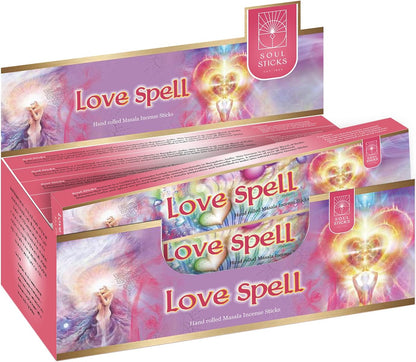 Soul Sticks Love Spell Masala Incense Sticks - 15 g (12 Pack)