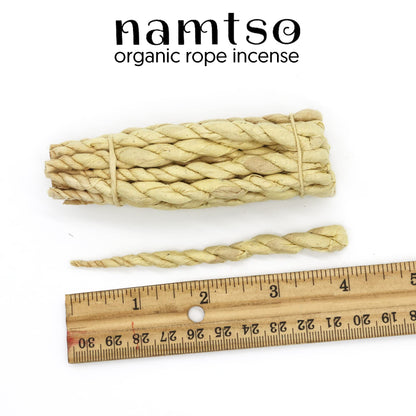 Namtso Tibetan Handmade Rope Incense 20 Sticks Handrolled Himalayan Lokta Paper Incense 4 Inch (White Sage)