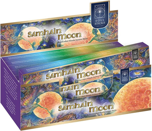 Soul Sticks, 15 G Samhain Moon Natural Masala Incense Sticks (12 PK BOX)