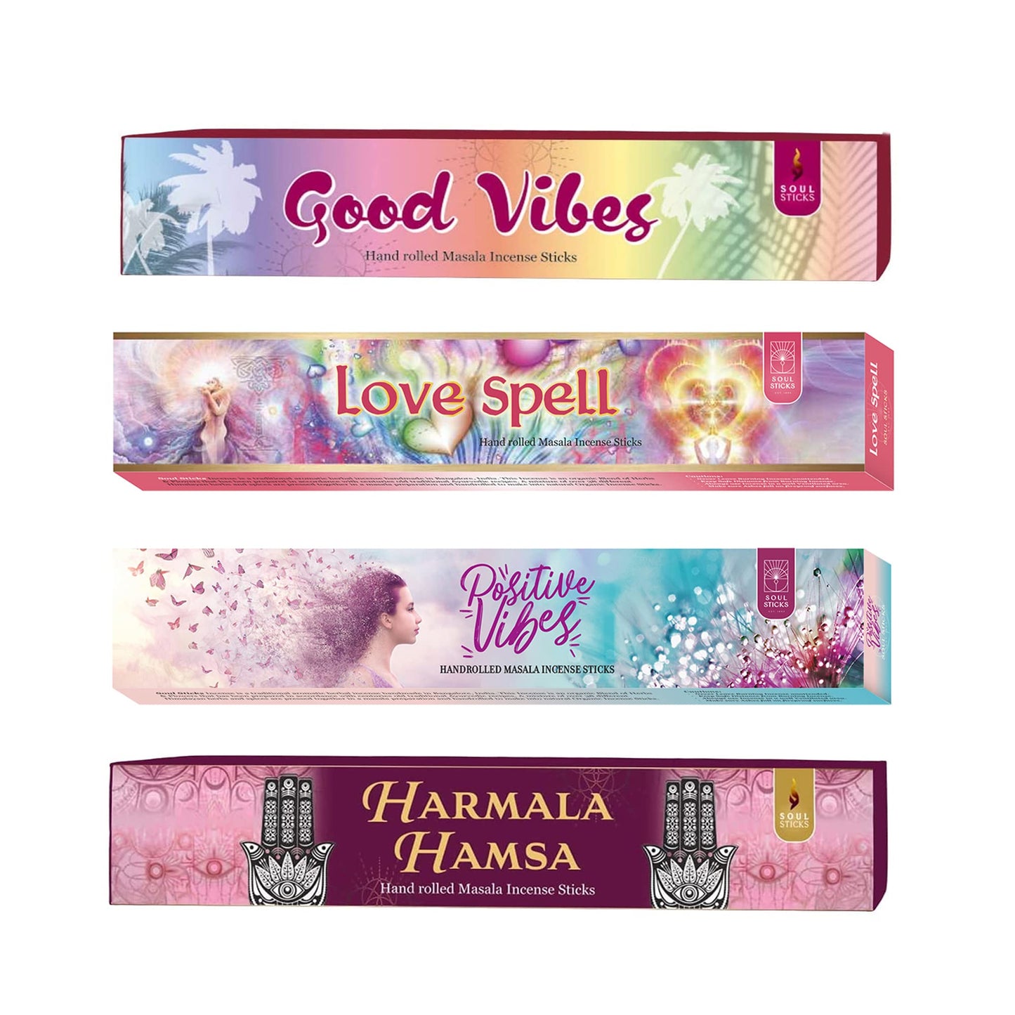 Soul Sticks, Peace & Love Masala Incense Sticks Variety Pack