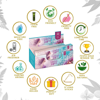 Soul Sticks Positive Vibes Masala Incense Sticks - 15 g (12 Pack)