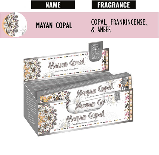 Soul Sticks Mayan Copal Masala Incense Sticks - 15 g (12 Pack)
