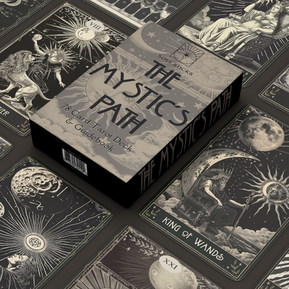 Set of spiritual cards with mystical artwork and messages.