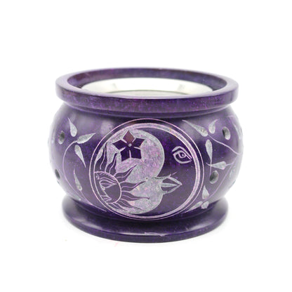 Decorative ritual burner for aromatherapy, spiritual cleansing, and sacred space use