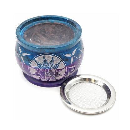 Decorative ritual burner for aromatherapy, spiritual cleansing, and sacred space use