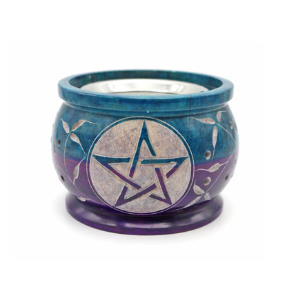 Decorative ritual burner for aromatherapy, spiritual cleansing, and sacred space use