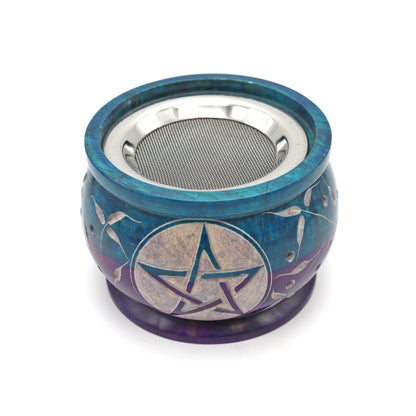 Decorative ritual burner for aromatherapy, spiritual cleansing, and sacred space use