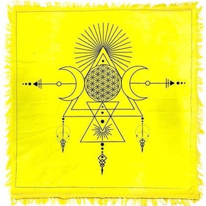Mystical altar cloth for spiritual rituals, meditation, and ceremonial use