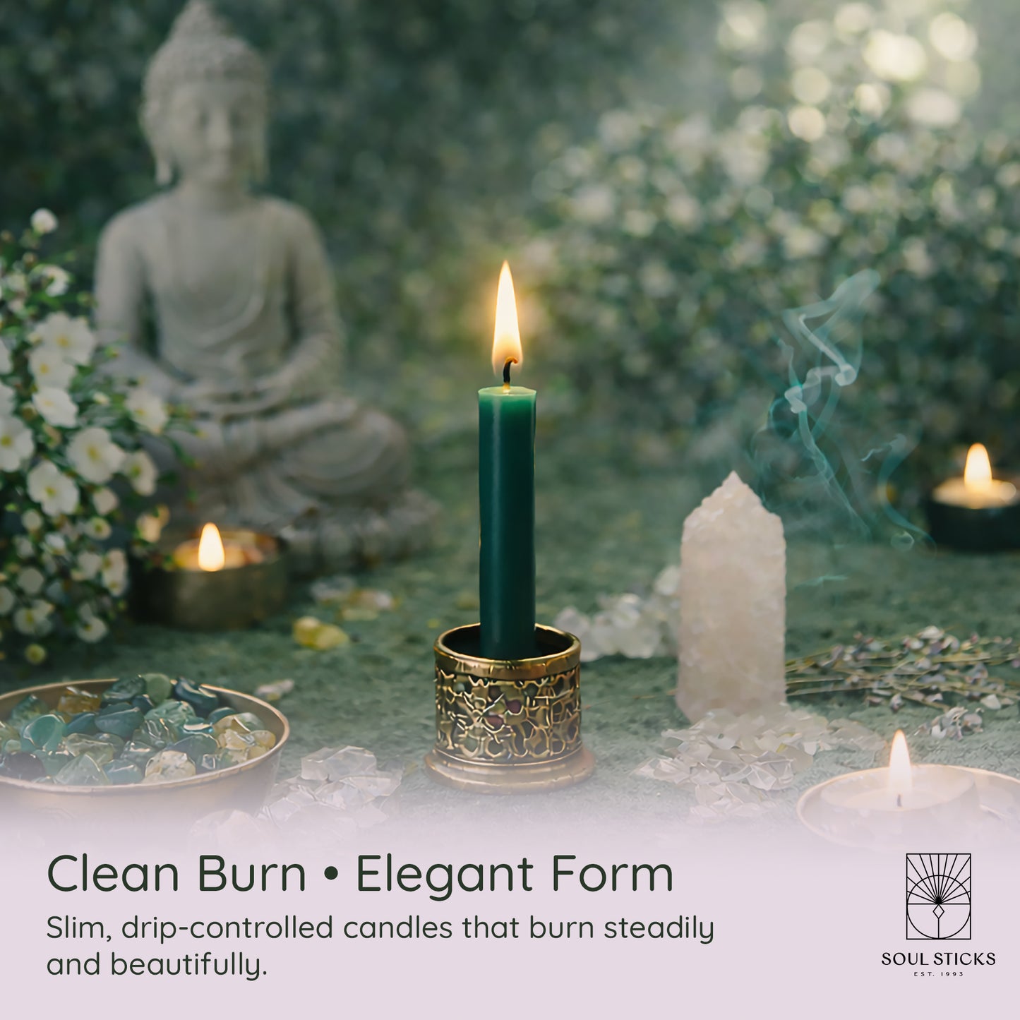 SOUL STICKS 4" Premium Magic Spell Chime Taper Candles Bulk 20 Pack for Rituals, Ceremonies, Meditation, Altar and Spells